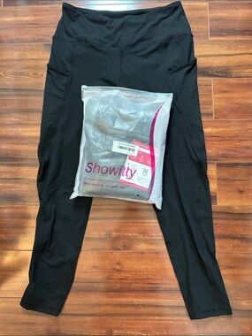 Showitty 3 pack Black Women's Leggings with Side Pockets